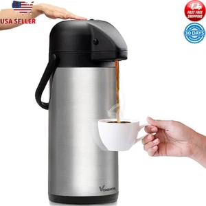 Isolierte Edelstahl Kaffeekaraffe mit Pumpe 102 Unzen Airpot Spender - Bild 1 von 8