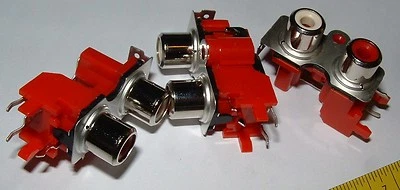 10 x  Twin phono sockets Jalco PKB1023-A YKC21-3226 - Image 1 of 3