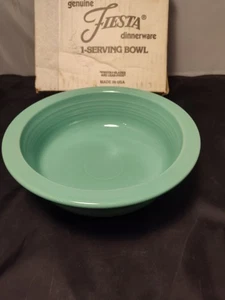 Fiesta Sea Mist  1 Qt  Serving  Bowl 8.25” Vintage Retired Homer Laughlin W/Box - Picture 1 of 10
