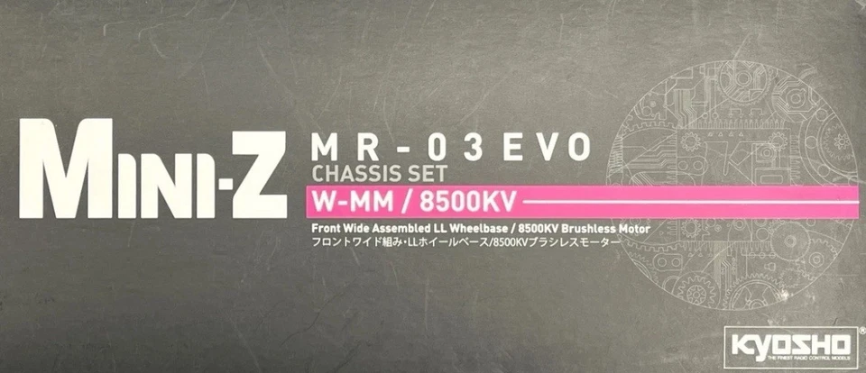 Kyosho MINI-Z MR-03 EVO Chassis Set W-MM/8500KV Brushless #32799 - Image 1 of 4