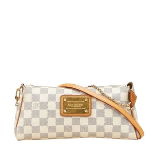 LOUIS VUITTON Damier Azur Eva Chain Shoulder Bag Handbag 2WAY N55214【Used】 - Picture 1 of 11