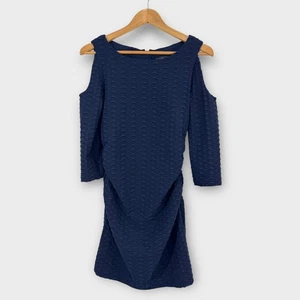 Adrianna Papell Damengröße 6 blau strukturiertes schulterfreies gerafftes Minikleid - Bild 1 von 12
