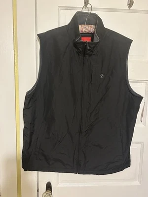 IZOD Reversible Vest Mens Size XL Black Full Zip Waterproof Fleece Lined NWT - Image 1 of 4