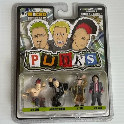 Micro Icons VTG PUNKS Series 1 Figures 5-8 2004 New Sealed Package Collectible - image 1 of 4