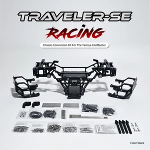 Metal Chassis Conversion Kit For The Tamiya Clod Buster "TRAVELER-SE" BLACK - Picture 1 of 23