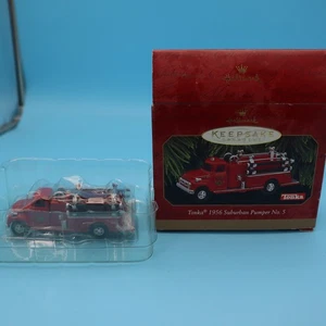 VINTAGE 1999 Hallmark "TONKA 1956 Suburban Pumper No.5" Ornament | NIB FREE SHIP - Picture 1 of 4