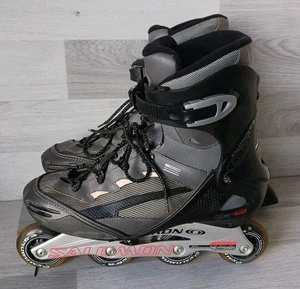 Patines en línea Salomon para hombre DR110 Reino Unido talla 11 Optima 5 aluminio ruedas 78 mm negro gris - Imagen 1 de 24