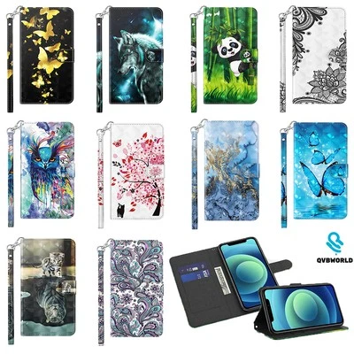 3D Painted Leather Case Wallet Cover For Samsung S22 S21 FE S20 Plus S10 Lite S9 - Image 1 of 4