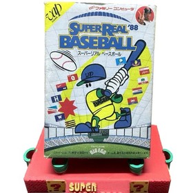 Super Real Baseball '88 (Nintendo Famicom, 1988) Japan import CIB Complete