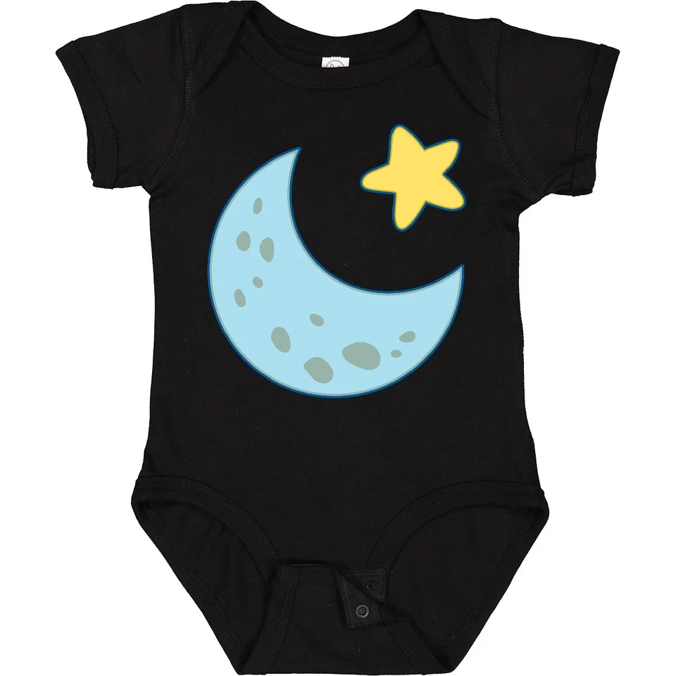 Inktastic Moon And Star Baby Bodysuit Twinkle Dreamer Dreams Solar System Blue - Image 1 of 1