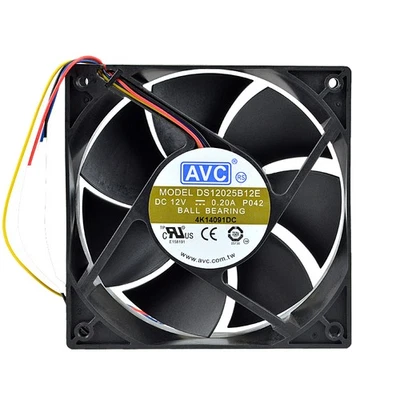 Lüfter AVC DS12025B12E Gehäuselüfter 0.20A DC12V 4-Pin 120*120*25mm - Bild 1 von 3