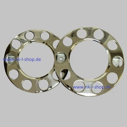 2 Stück Radblende Universa Poliert LKW 22,5"Felge Radbolzenabdeckung  Edelstahl - Bild 1 von 1