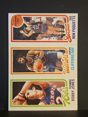 1980-81 Topps #155 Bobby Jones / Clifford Ray / Ben Poquette HOF 76ERS - Image 1 of 2