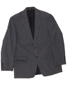 CHAPS Mens 2 Button Blazer Jacket UK 38 Medium Navy Blue Check DE05 - Picture 1 of 4