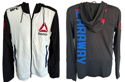 Camiseta deportiva Bryan Caraway Reebok UFC Walkout sudadera con capucha con cremallera para hombre talla pequeña equipo de EE. UU. MMA Foto 1 de 4