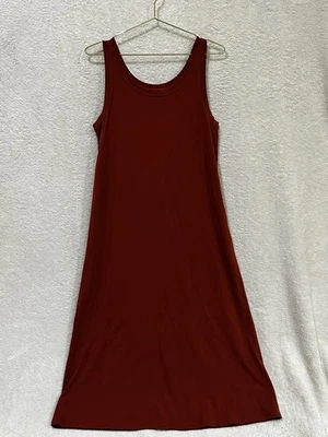 Vestido Eileen Fisher para mujer sin mangas naranja quemado talla PM algodón orgánico Foto 1 de 4