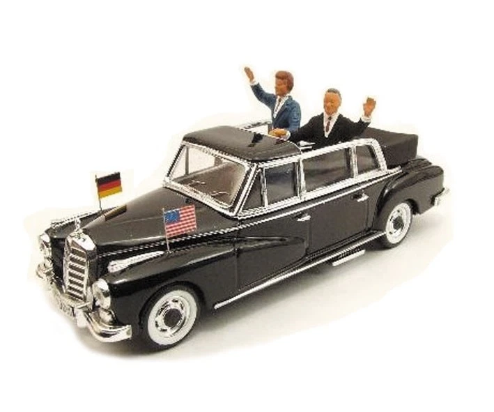 RIO MERCEDES BENZ LIMOUSINE 1963 KENNEDY-ADENAUER MODELLINO 1:43 - Immagine 1 di 1