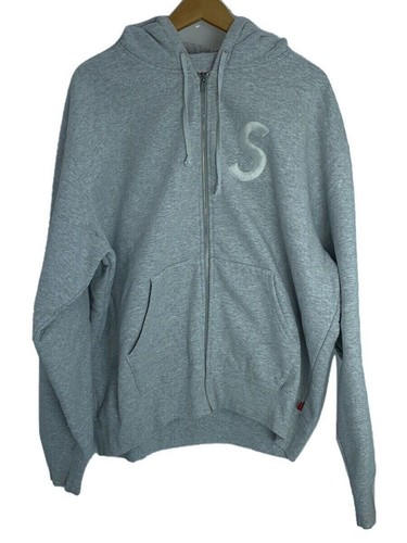 Felpa Supreme con cappuccio zip XL cotone grigio usata