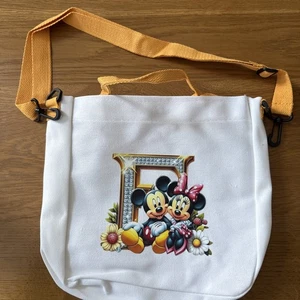 Disney Mickey Minnie Mouse Canvas Beuteltasche Geschenktasche Kind Kleinkind "F" Griffe/Riemen - Bild 1 von 2