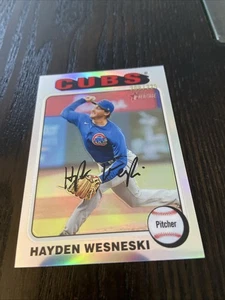 2024 Topps Heritage High Number - Hayden Wesneski #256 Chrome Silver Border /225 - Picture 1 of 2