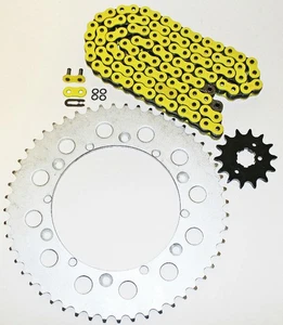 Cadena y piñón amarillo anillo O Yamaha YZ250 250 1987-1990, 1994-1998 13/50 114L - Imagen 1 de 4