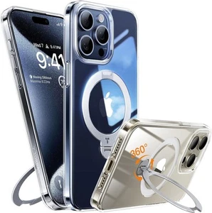 Torras UPRO Ostand Spin Series für iPhone 15 Pro Clear Handyhülle #2879130 - Bild 1 von 5