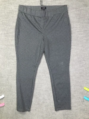 Pantalones NYDJ para mujer 14 grises negros pata de gallo levantamiento pliegue elástico calce ajustado ropa de trabajo Foto 1 de 4