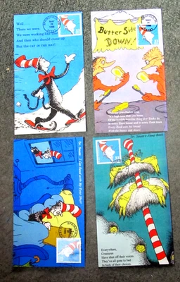 SET OF 4  RARE  CAT IN THE HAT Dr Seuss cover & stamp cachet   FULL COVER - Image 1 of 2