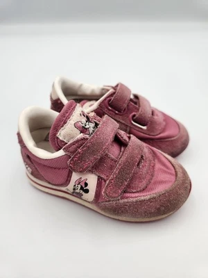Tênis/sapatos vintage anos 1970-1980~tamanho 4~Disney Minnie Mouse bebê menina/criança~rosa - Imagem 1 de 4