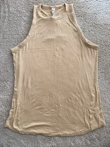 Lululemon Beige Ribbed Tank Top - Size 14 - Picture 1 of 5