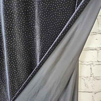 Unbranded 62 X 37 Inch Black Velvet Fabric Black Sparkle Piece Craft Sewing - Image 1 of 3