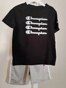 NWT BOYS KIDS SIZE 5 ~ CHAMPION TWO PIECE SET ~ SHORT SLEEVE TEE & SHORTS OUTFIT - Picture 1 of 4