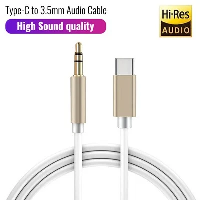 Type C to Aux Cable USB Type-C Male To 3.5mm Cord Car AUX Music Audio Adapter - Image 1 of 4