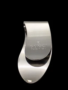 Autentico Portafoglio Gucci Fermasoldi Argento Made in Italy - Foto 1 di 10