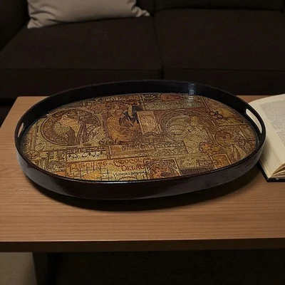 Bandeja de madera ovalada Art Nouveau Pier 1 Imports  Foto 1 de 4