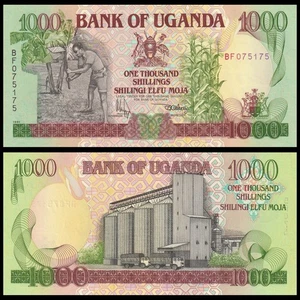 🇺🇬 Uganda  1000 Shillings  1991   Prefix BF   P 34 a   Crisp GEM UNC - Picture 1 of 5