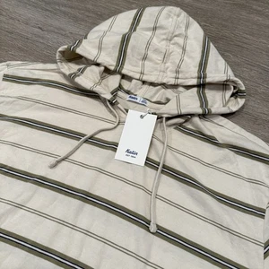 Katin Hoodie Palisades Mens XL Beige Striped Knit Surfer Beach Baja NWT - Picture 1 of 10