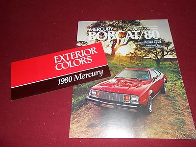 Mercury Bobcat 1980 folleto grande/catálogo + original CARPETA 80 FICHAS DE COLOR DE PINTURA Foto 1 de 3