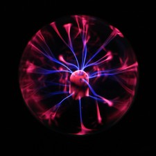 USB Magic Black Base Glass Plasma Ball Lightning Sphere Party Lamp Light