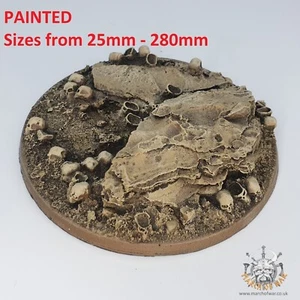 PAINTED ALL SIZES Cave of skulls bases khorne, beastmen 25, 28, 32, 40, 50, 60 - Picture 1 of 96