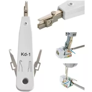 Outil Raccordement LSA Push Knife Pince Coupe-Fil Poinçon RJ45 LAN Téléphone - Photo 1/4