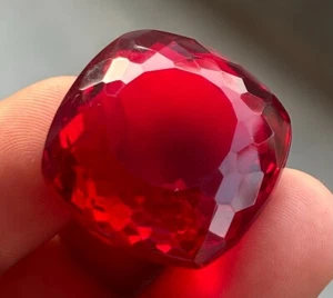 Kissen Schliff 80 Karat Mexikanisch Rot Feuer Opal Zertifiziert Transluzent Lose - Picture 1 of 9