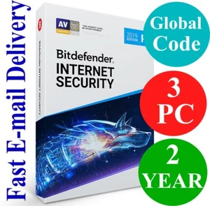 Bitdefender Internet Security 3 PC / 2 Year (Unique Global Key Code) 2021 - Picture 1 of 1