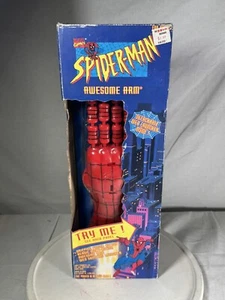 Spider-Man Awesome Arm Robot Hand Five Fingers Toy Claw 1996 NIB Web Launcher - Bild 1 von 9
