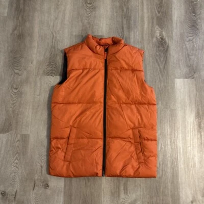 Old Navy Boys Puffer Zip Up Vest Orange Size 18 XXL - Image 1 of 4