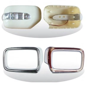 Door Mirror Cover With Lamp + Chrome Rim For '1991-'1998 BMW E36 Unpainted - Imagen 1 de 2