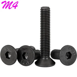 Tornillos de enchufe hexagonal de cabeza plana de acero de alta resistencia M4 DIN 7991 - Imagen 1 de 12