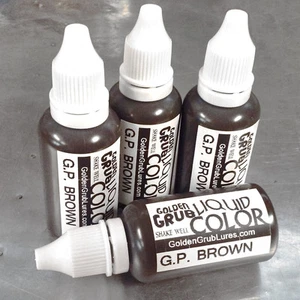 NEU 1 OZ. GREEN PUMPKIN BROWN Liquid Color Angeln Weichplastik Köder Plastisol - Bild 1 von 2