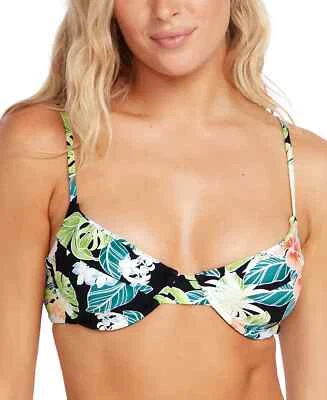 Volcom Juniors' Shady Underwired Beach V-Neck Bikini Swim Top, Multi, S, L - Image 1 of 3