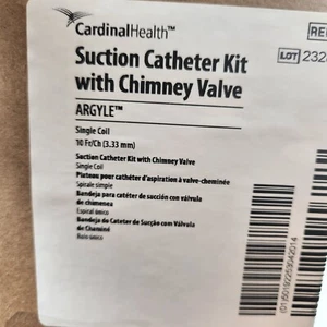 Kit de 50 catéter de succión Cardinal Health válvula de chimenea (10 fr) bobina única de 3,33 mm - Imagen 1 de 10